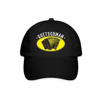 Quetschman, Steirische Harmonika Quetschn - Baseballkappe - Schwarz/Schwarz - Vorne