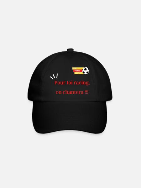 Supporter football Racing club Lens sang et or - Casquette classique - noir/noir