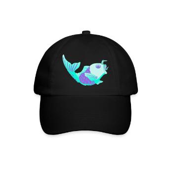 Poisson coloré - Casquette classique - noir/noir - Devant