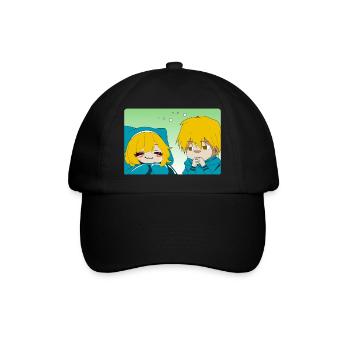 Boy watching his little girlfriend - Baseball Cap - black/black - Front
