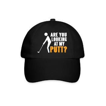 Regardez-vous Putt? Drôle de T-Shirt de Golf - Casquette classique - noir/noir - Devant