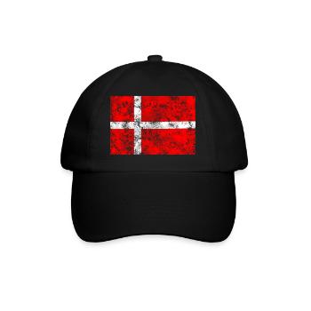 Denmark Flag Vintage - Baseball Cap - black/black - Front
