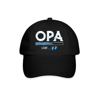 Opa lädt - Baseballkappe - Schwarz/Schwarz - Vorne