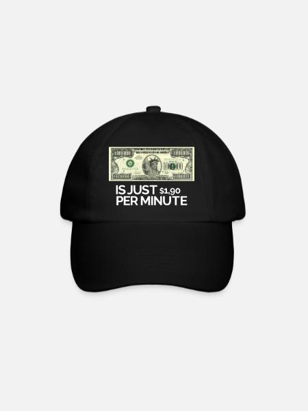 1 million de dollars, c’est seulement 1,90 $ par jour - Casquette classique - noir/noir