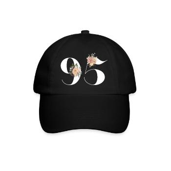 95th Anniversary flowers (Gift of 95 years) - Baseball Cap - black/black - Front