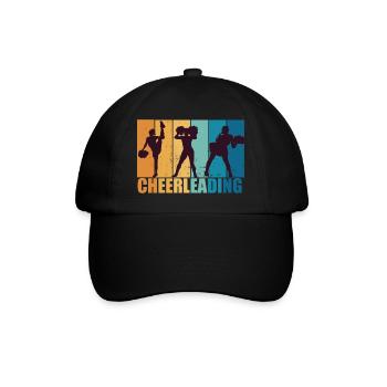 Cheerleading Cheerleader Vintage Geschenk - Baseballkappe - Schwarz/Schwarz - Vorne