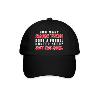 Megalodon Shark Tooth Fossil Collector Gift - Baseball Cap - black/black - Front