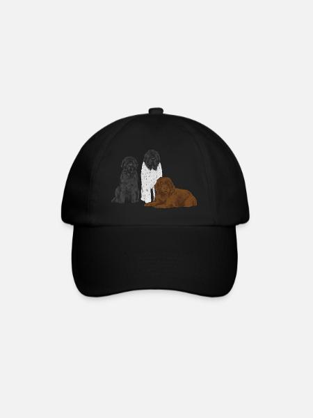 Neufundländer Newfoundland Hund Geschenk - Baseballkappe - Schwarz/Schwarz