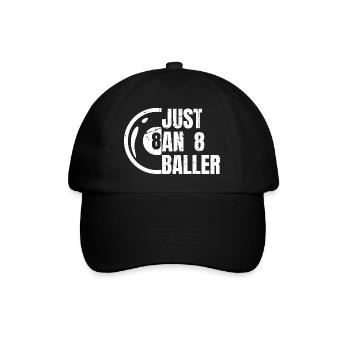 8 Ball Billard Spieler - Baseballkappe - Schwarz/Schwarz - Vorne