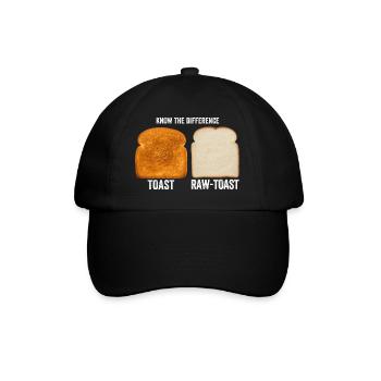 Know The Difference Toast Toast Breakfast lover - Baseball Cap - black/black - Front