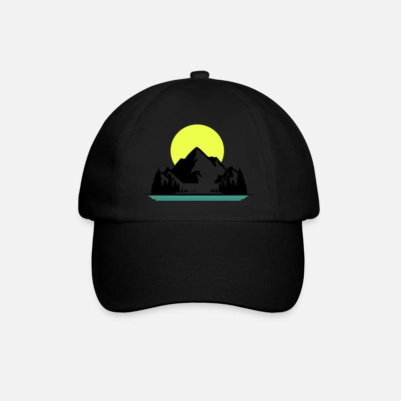 Mountains - Baseballkappe - Schwarz/Schwarz