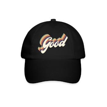 guter Jahrgang - Baseballkappe - Schwarz/Schwarz - Vorne