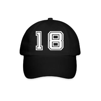 18th birthday of legal age - Baseball Cap - black/black - Front