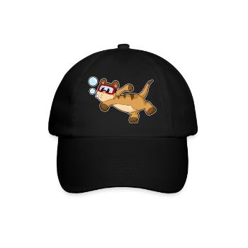 Erdmännchen Taucher Schwimmbrille Tauchen - Baseballkappe - Schwarz/Schwarz - Vorne