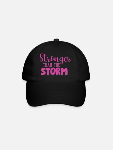 Stärker als der Sturm - Baseballkappe - Schwarz/Schwarz