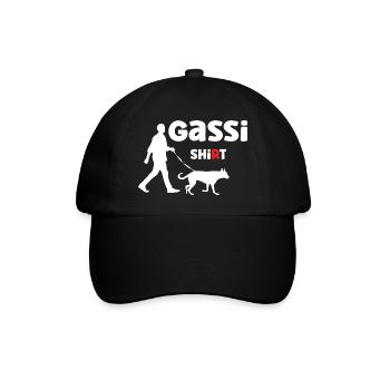 Offizielles Gassi Shi(r)t für jede Runde mit Hund - Baseballkappe - Schwarz/Schwarz - Vorne