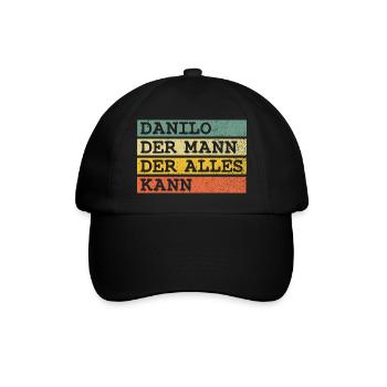 Der Mann Der Alles kann Danilo - Baseballkappe - Schwarz/Schwarz - Vorne