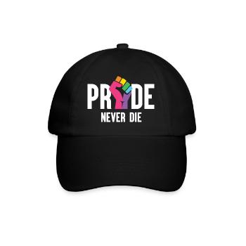 Pride Month LGBT - Pride Never Die - Baseballkappe - Schwarz/Schwarz - Vorne