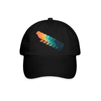 Retro-Küken - Baseballkappe - Schwarz/Schwarz - Vorne