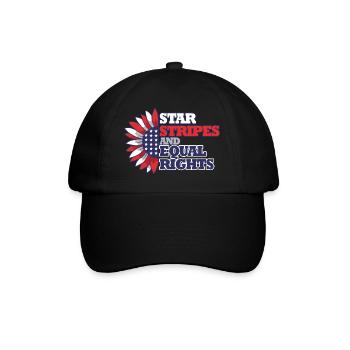 Rayures étoilées et égalité - Casquette classique - noir/noir - Devant