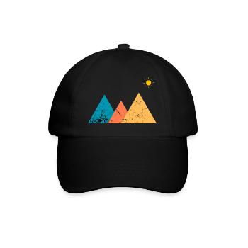 Mountain Biking Forms - Baseball Cap - black/black - Front