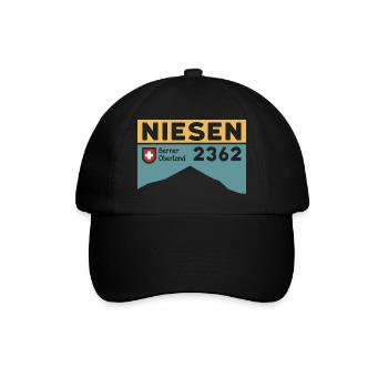 Niesen Hiking Hike Stair Run Height Souvenir - Baseball Cap - black/black - Front