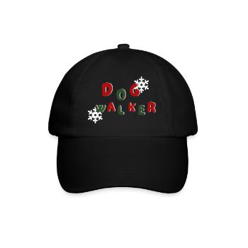 Promenade de chien - Noël - Amoureux des chiens - Dogmas - Casquette classique - noir/noir - Devant