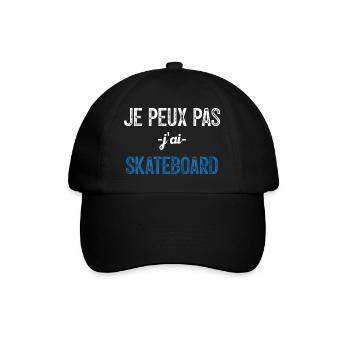 Je peux pas j ai Skate - Casquette classique - noir/noir - Devant