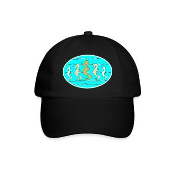 Sea horse - Baseball Cap - black/black - Front