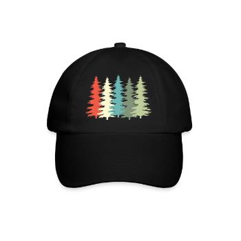 Woodland Vintage Arbre Rétro - Casquette classique - noir/noir - Devant