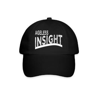 wisdom insights bday mental resilience - Baseballkappe - Schwarz/Schwarz - Vorne