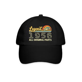 Légendaire depuis 1956 Anniversaire 1956 Né en 1956 - Casquette classique - noir/noir - Devant