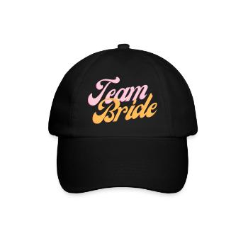 Team Bride - Baseballkappe - Schwarz/Schwarz - Vorne