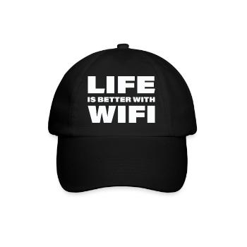 LIFE IS BETTER WITH WIFI - Baseball Cap - black/black - Front