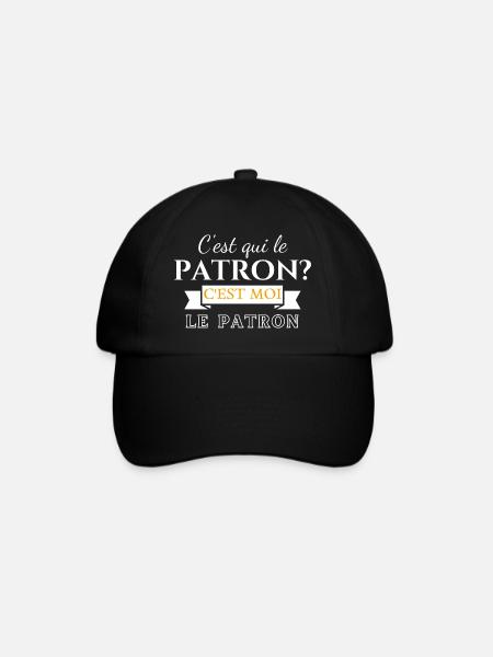 T-shirt c'est qui le patron C'est moi le patron! - Casquette classique - noir/noir