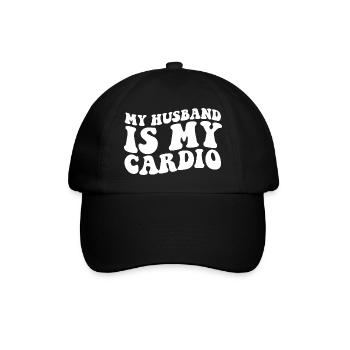 My Husband is My Cardio - Baseball Cap - black/black - Front
