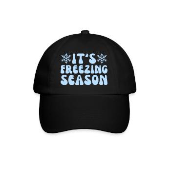 It's Freezing Season, Winter Season Lovers - Baseball Cap - black/black - Front