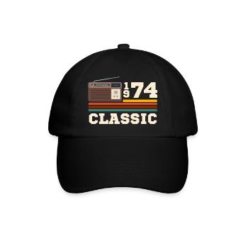 Jubiläum 1974 Retro-Klassiker - Baseballkappe - Schwarz/Schwarz - Vorne