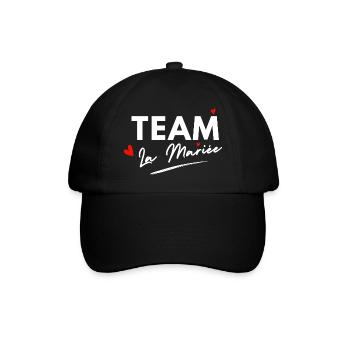 Bride Hearts Team - Bride Gift - Baseball Cap - black/black - Front