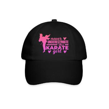 Ne sous-estimez jamais une fille de karaté - Casquette classique - noir/noir - Devant
