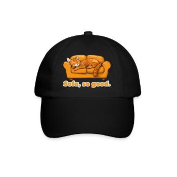 Sofa, So Good Cat Nap - Baseball Cap - black/black - Front