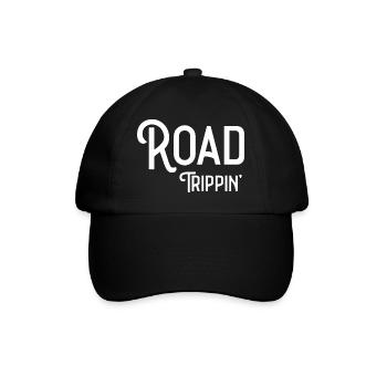 Roadtrip-Abenteuer-Vibes - Baseballkappe - Schwarz/Schwarz - Vorne