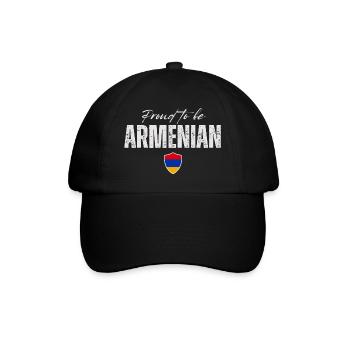 Arménien fier, j’adore l’Arménie - Casquette classique - noir/noir - Devant