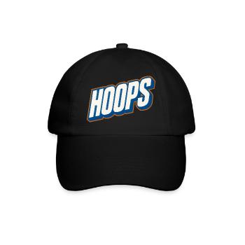 Hoops Basketball Sport Geschenkidee BBall - Baseballkappe - Schwarz/Schwarz - Vorne