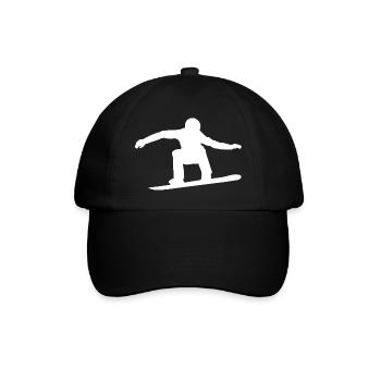 Silhouette de snowboarder Sport d’hiver Neige - Casquette classique - noir/noir - Devant