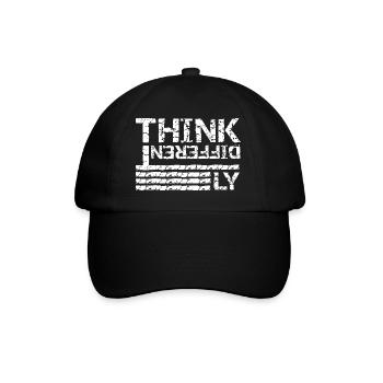 Think Differently – Grunge Typography Design - Baseball Cap - black/black - Front