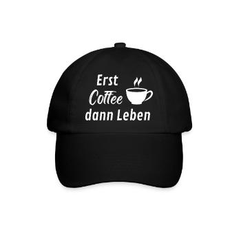 Coffee moment, morning moment. - Baseball Cap - black/black - Front