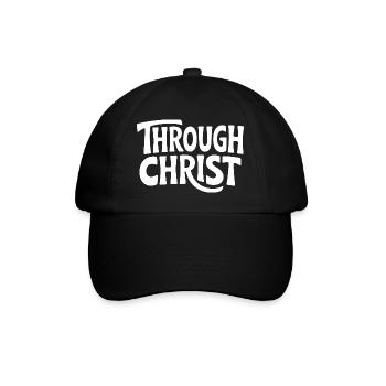 Trough Christ Jesus Christen Glaube - Baseballkappe - Schwarz/Schwarz - Vorne