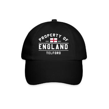 England Flag Graphic Logo - Baseball Cap - black/black - Front
