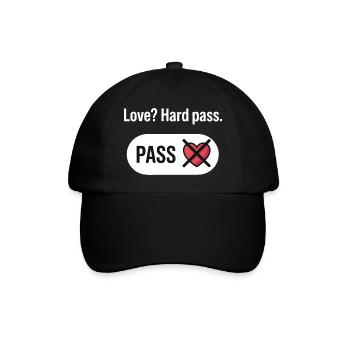 Amour anti-Valentin ? Pas du tout : design drôle - Casquette classique - noir/noir - Devant